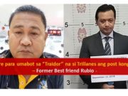 Trillanes walang galang sa pinagmulan, bastos at bugok, lumaki ang ulo ng maging senador, Traidor – Former Best Friend Rubio