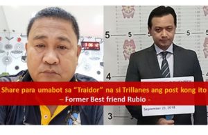 Trillanes walang galang sa pinagmulan, bastos at bugok, lumaki ang ulo ng maging senador, Traidor – Former Best Friend Rubio