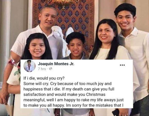 Joaquin humingi ng tawad sa pangbubully na ginawa at nagpost sa kanyang facebook na mag suicide?