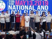 Grace Poe at Nancy Binay tumangging mag Duterte fist bump sign